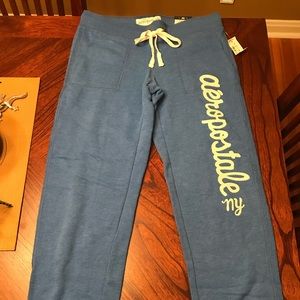 NWT Blue Aeropostale Ankle Length Sweatpants. Sz M